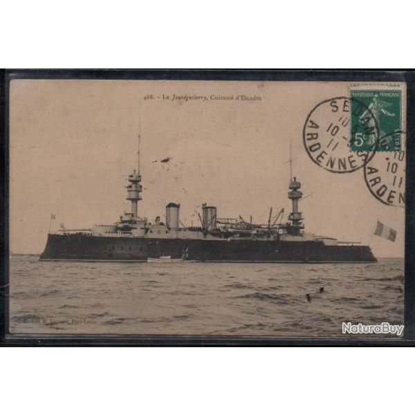 CPA - MARINE MILITAIRE -"LE JAUR�GUIBERRY" - CUIRASS� D'ESCADRE N�3830
