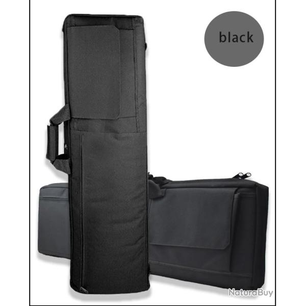 Housse Tactique Fusil Airsoft tui Rsistant Rangement Pistolet  Accessoires Impermable 85CM Noir