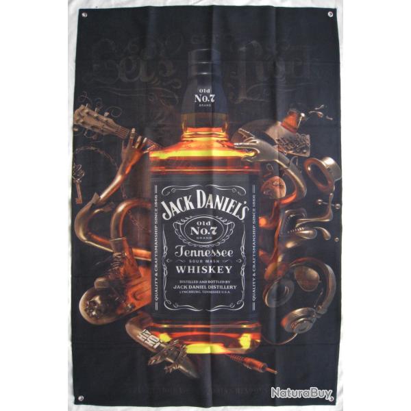 DRAPEAU MURAL JACK DANIELS 90X60cm - Ref.80