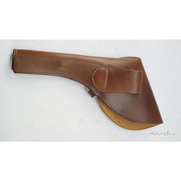Holster souple cuir type jambon pour revolver 6"