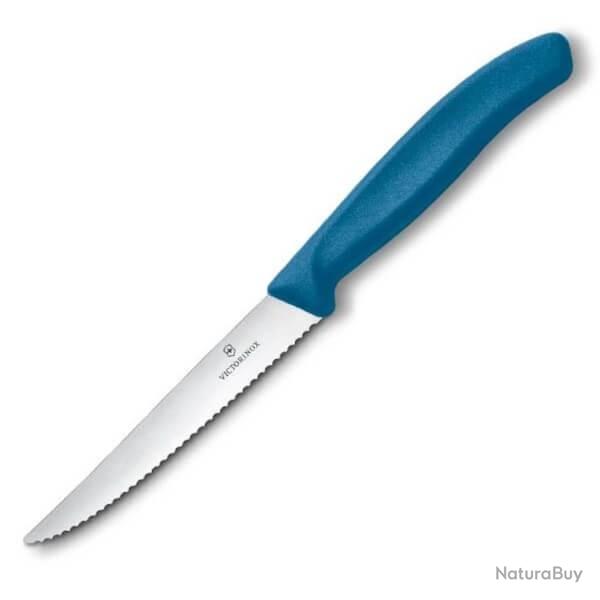6.7232.C1 Couteau steak � dents Victorinox Swiss Classic 11cm bleu