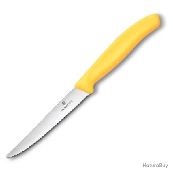 6.7238.C1 Couteau steak � dents Victorinox Swiss Classic 11cm jaune