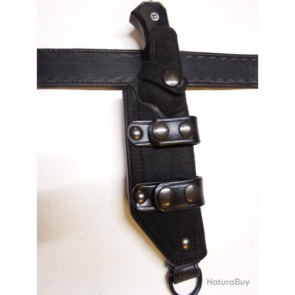 ETUI de COUTEAU CUIR "SCOUT"  (fabrication entreprise artisanale fran�aise )