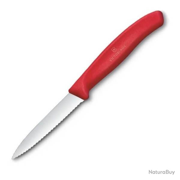 6.7631.C1 Couteau d'office � dents Victorinox Swiss Classic 8cm rouge