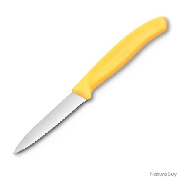 6.7638.C1 Couteau d'office  dents Victorinox Swiss Classic 8cm jaune