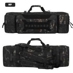 Sac &agrave; Dos Tactique Double Compartiment Carabines Fusils Rembourr&eacute; Oxford 600D &Eacute;tui Chasse Tir Camo