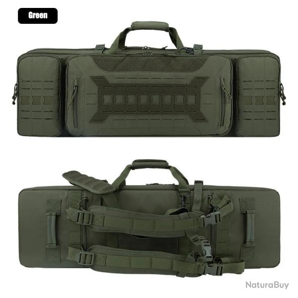 Sac � Dos Tactique Rembourr� Carabines Longues Double Capacit� �tui Souple Polyvalent Chasse Vert