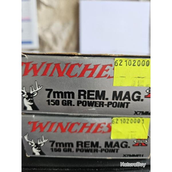 balles calibre 7 RM WINCHESTER POWER POINT 150 grs