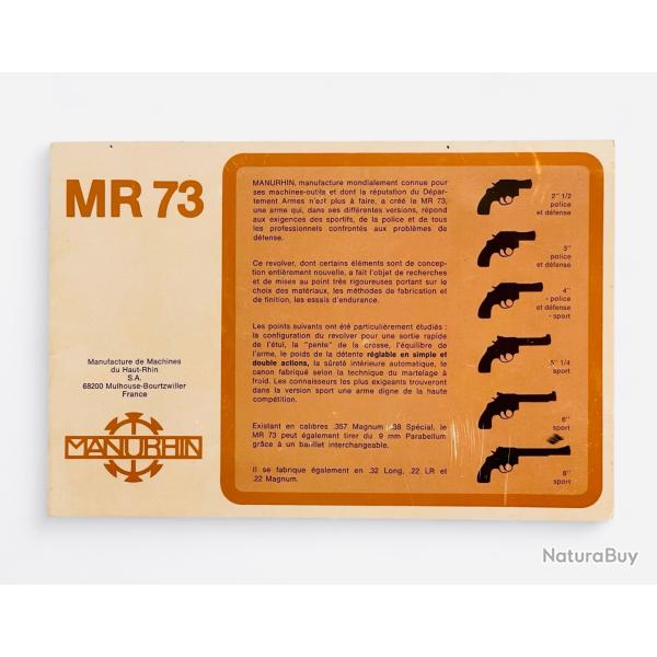 Notice Revolver Manurhin MR73 Occasion