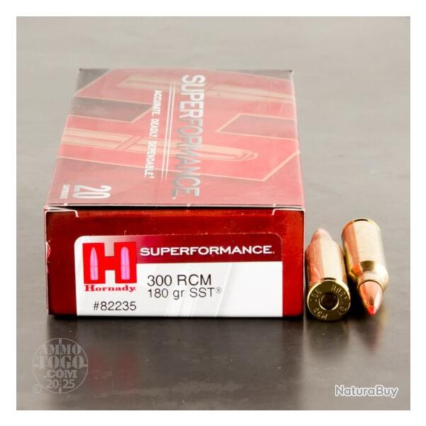 LOT DE 40 MUNITIONS HORNADY SUPERFORMANCE  CAL 300RCM 180GR SST