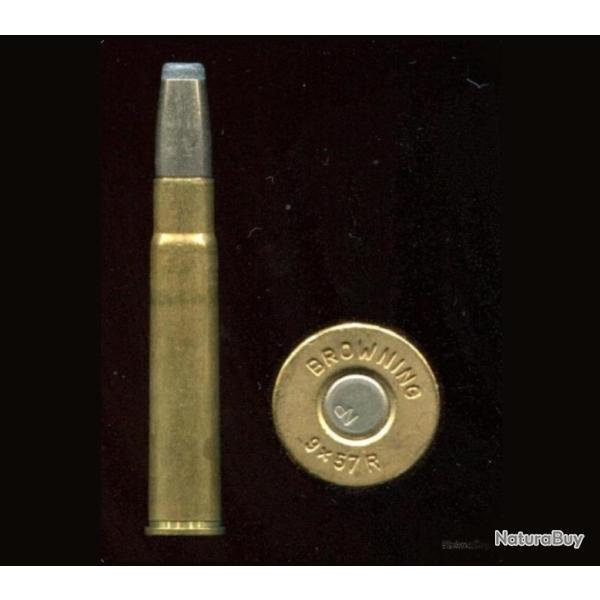 9 x 57 R - balle nickel pointe plomb - marquage : BROWNING 9X57R