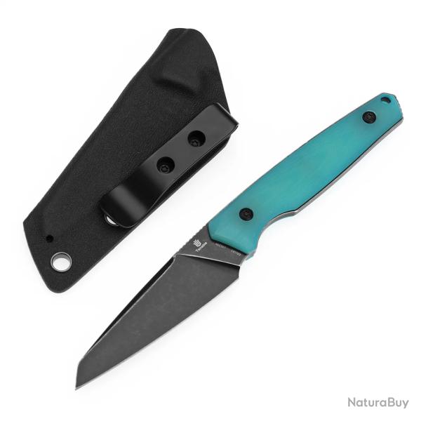 Couteau Tenable Parr Lame Reverse Tanto Acier 14C28N Blk Manche G10 Tiffany Etui Kydex TG011B3