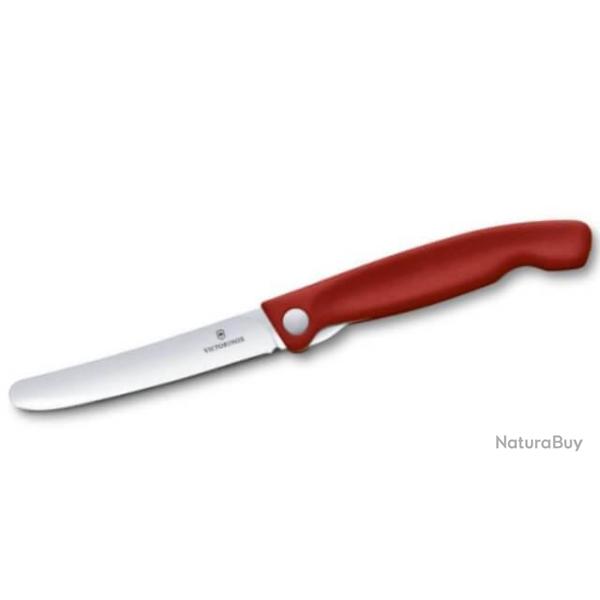 6.7801.FC1 Couteau d'office pliant rouge lisse Victorinox 11cm en bo�te