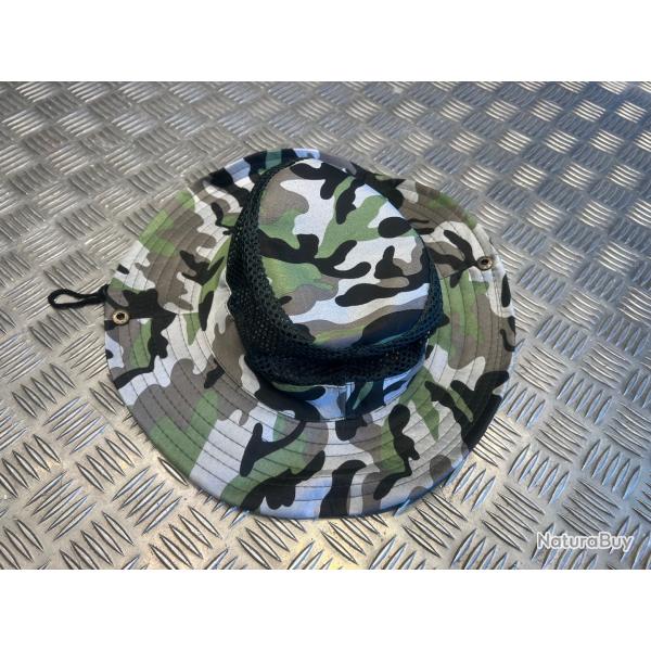Chapeau camouflage protection solaire maille respirante pche chasse randonne jungle militaire camp