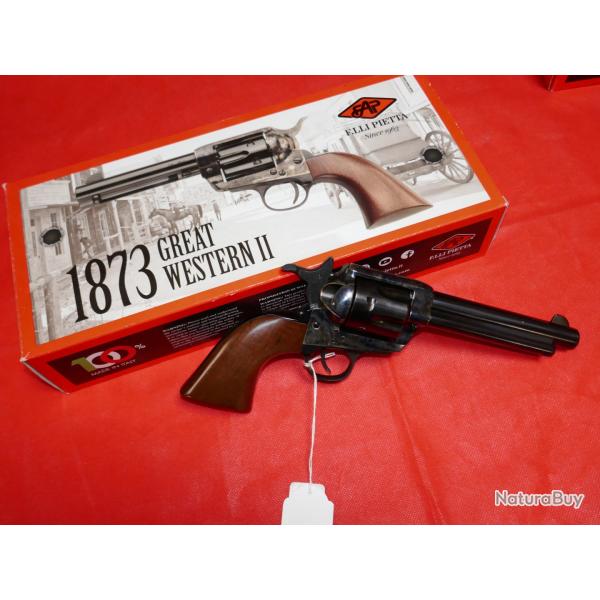 Revolver PIETTA SAA73 GREAT WESTERN II SHORT STROKE en 38/357 Canon de 5"1/2