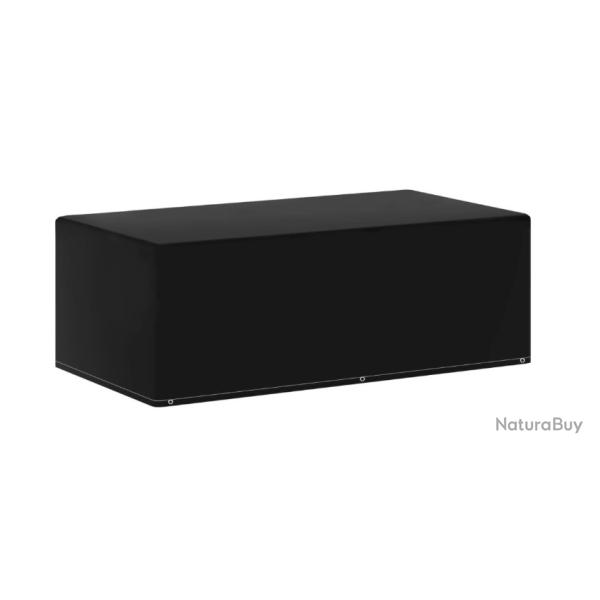 Housse noire en polythylne avec 6 oeillets - Protection pratique pour meubles de jardin et barbecu