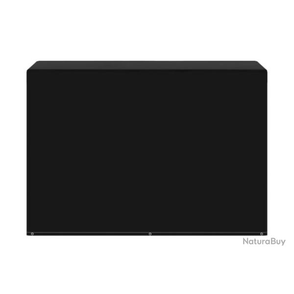 Housse noire en polythylne avec 6 oeillets - Protection pratique pour meubles de jardin et barbecu
