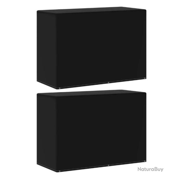 Housses noires 180x80x125 cm en PE pour meubles de jardin - Lot de 2, protection ext�rieure fiable
