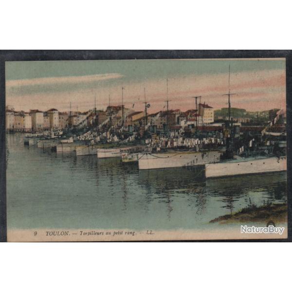 CPA - Marine Militaire - " TOULON " -Torpilleurs au petit rang  -N�3839