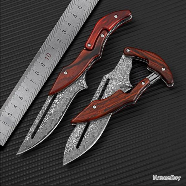 Couteau Pliant Damas Artisanal - SKX INDUSTRIES