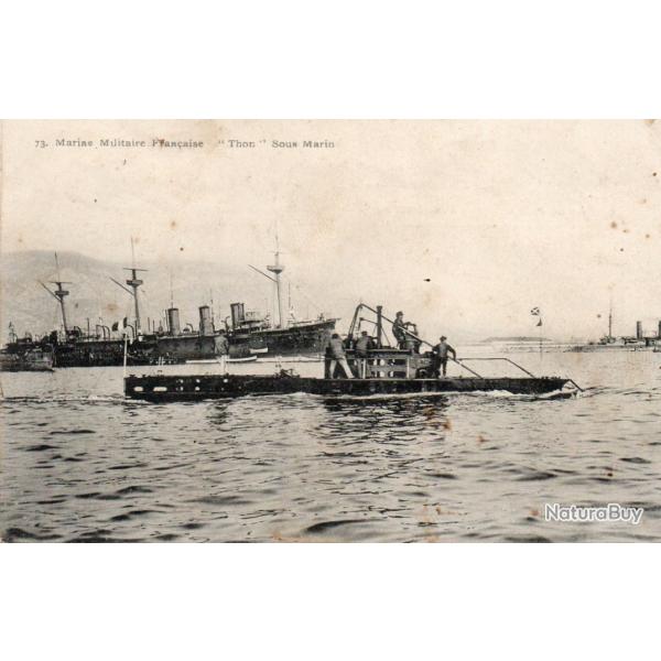 CPA - Marine de Guerre - "Thon "  Sous - Marin - N�3842