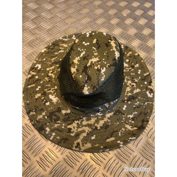 Chapeau camouflage protection solaire maille respirante peche chasse randonn�e jungle camping