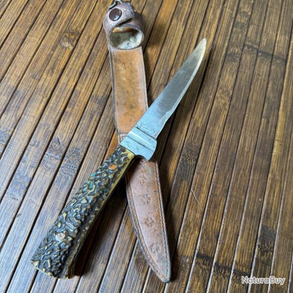 ROBUSTE COUTEAU POIGNARD ALLEMAND ARTISANAL 1910-1918 WW1