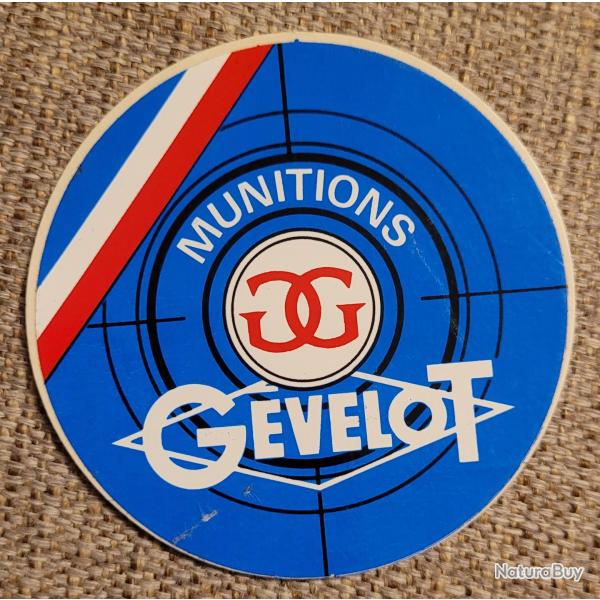 Autocollant chasse. Tir , armes , munitions  , cartouches Gevelot