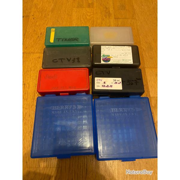 Lot de 8 boites munitions 357mag