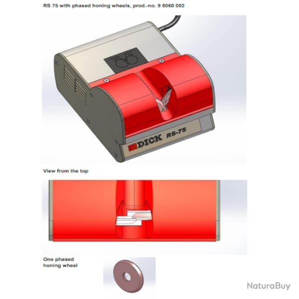 9 8010 0010 Meules avec chanfrein pour aff�teuses Dick RS75/RS150/SM110/SM111