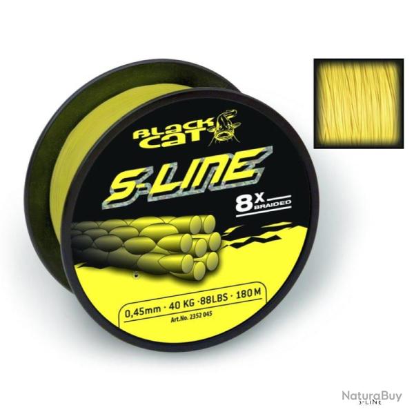 Tresse Black Cat S-Line 8 brins 45/100 180m