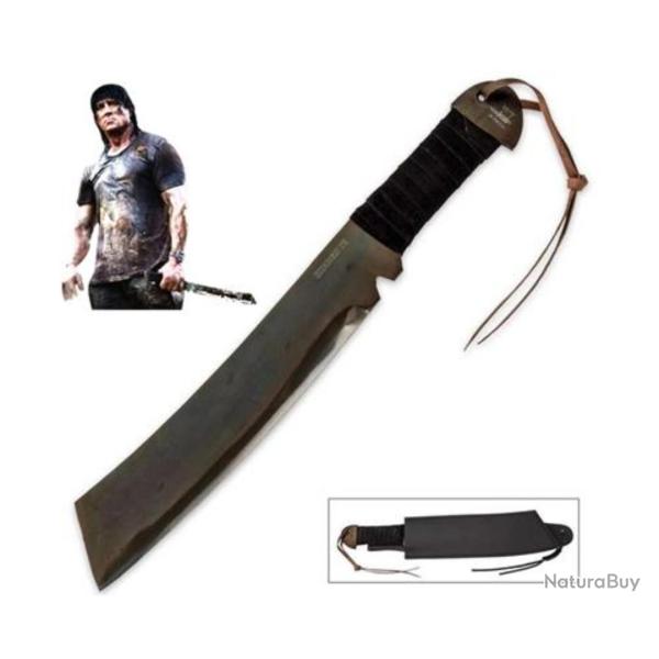Machette hibben rambo 4 , aiguis�e par pro , bo�te d'origine