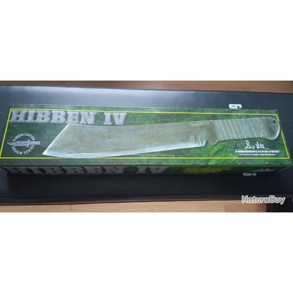 Machette hibben rambo 4 , aiguis�e par pro , bo�te d'origine.