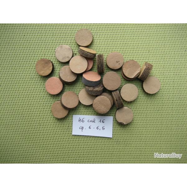 46 bourres de compl�ment cal 16 �paisseur de 6 � 6,5 mm