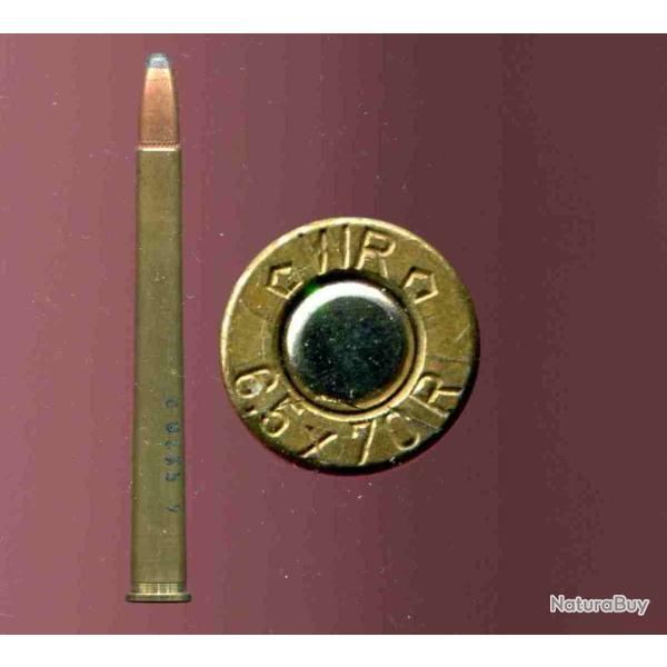6.5 x 70 R - marquage : ^WR^  6.5 x 70 R  - balle cuivre pointe plomb