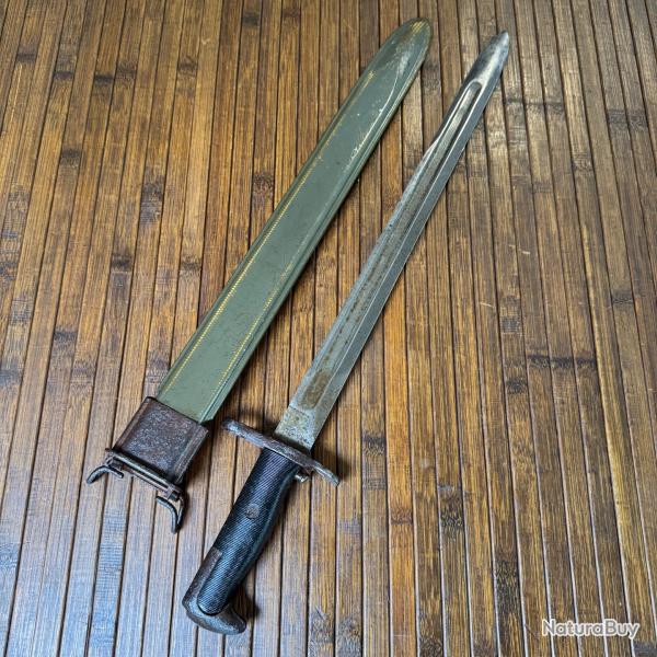 BA�ONNETTE U.S. 1905-42 GARAND M1 LONGUE UTICA CUTLERY 1942 WW2