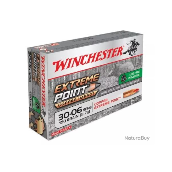 1 Boite de Balles Winchester 30-06 Extreme Point COPPER IMPACT 150gr