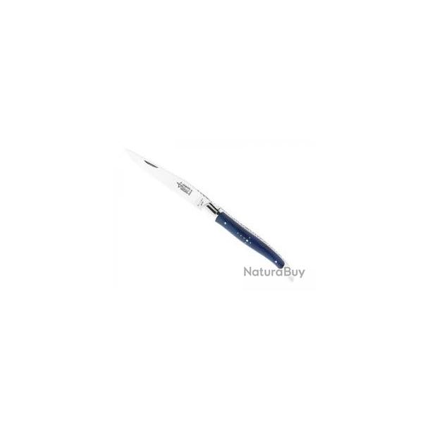 Couteau Laguiole G. DAVID  lame acier 12C27, manche 12 cm h�tre teint� bleu
