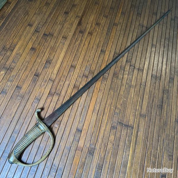 INTERESSANT SABRE BRIQUET MONT� LAME D'�P�E D'OFFICIER