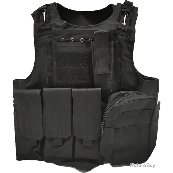 Gilet tactique militaire ext�rieur, gilet de jeu sur le terrain, �quipement de protection de paintba