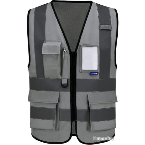 Plusieurs Couleurs 7 Poches de Classe 2" Gilet de s�curit� Haute visibilit� Devant avec des Bandes