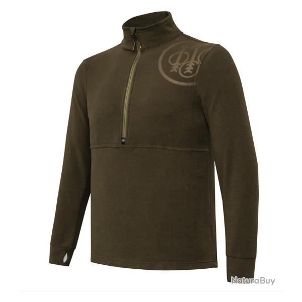 Gilet polaire BERETTA hp logo w half zip green moss