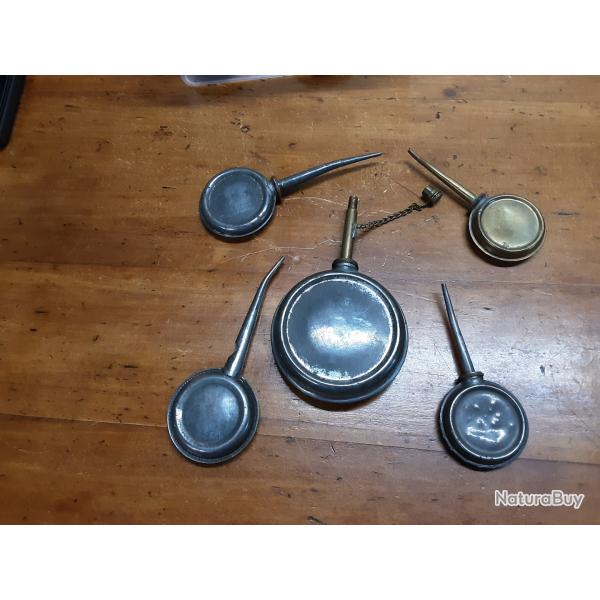 Lot burettes d'huile