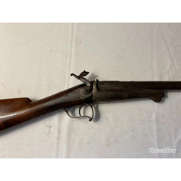 Rare fusil � broches mono canon ray� cal 20