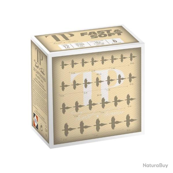 Cartouches cartons Tunet Fast and Soft plomb 6 Cal.12 x2 boites