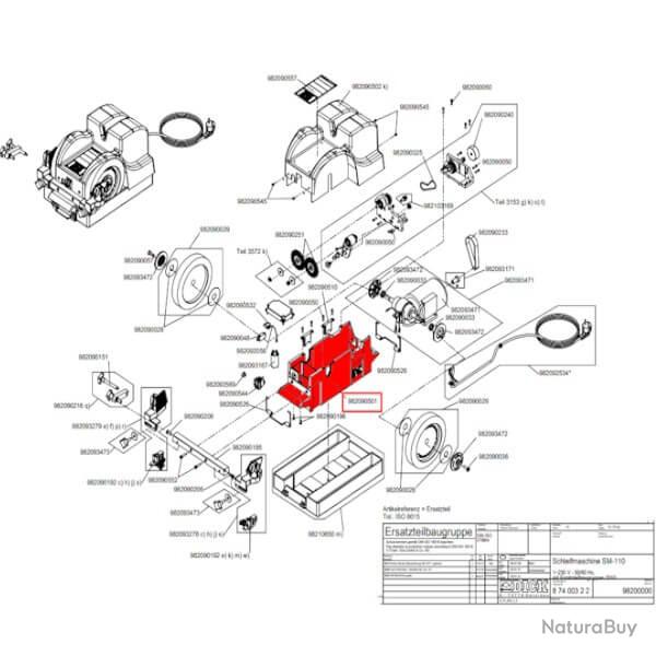 9 8209 0501 Chssis pour SM-110 et SM-111