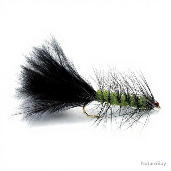 Mouche FMF Wooly buggers olive plomb�e 1717 H10