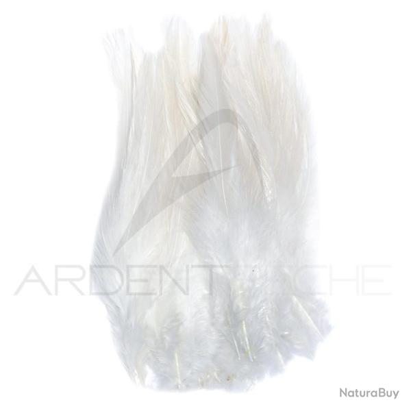 Grand hackle de coq blanc