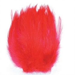 Grand hackle de coq fluo rouge