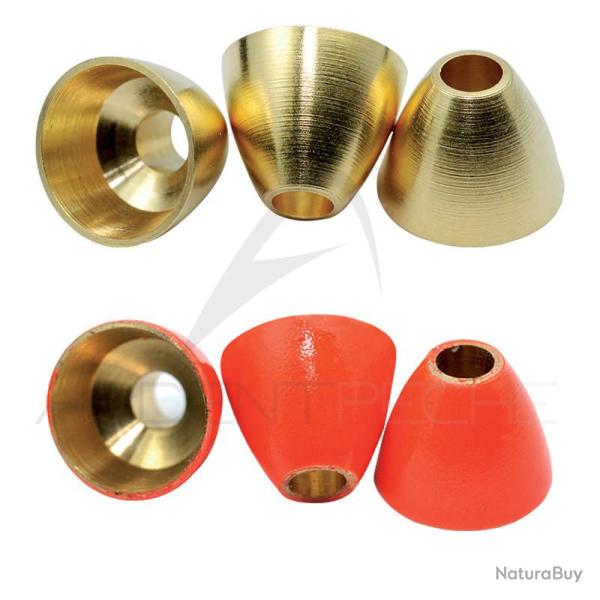 Cones laiton Bidoz Orange fluo 3.5 mm orange fluo
